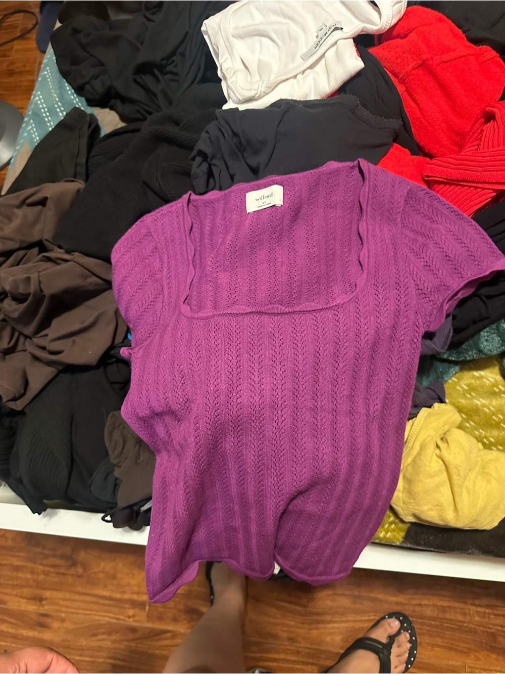 Wilfred Violet Knit Square-Neck Tank